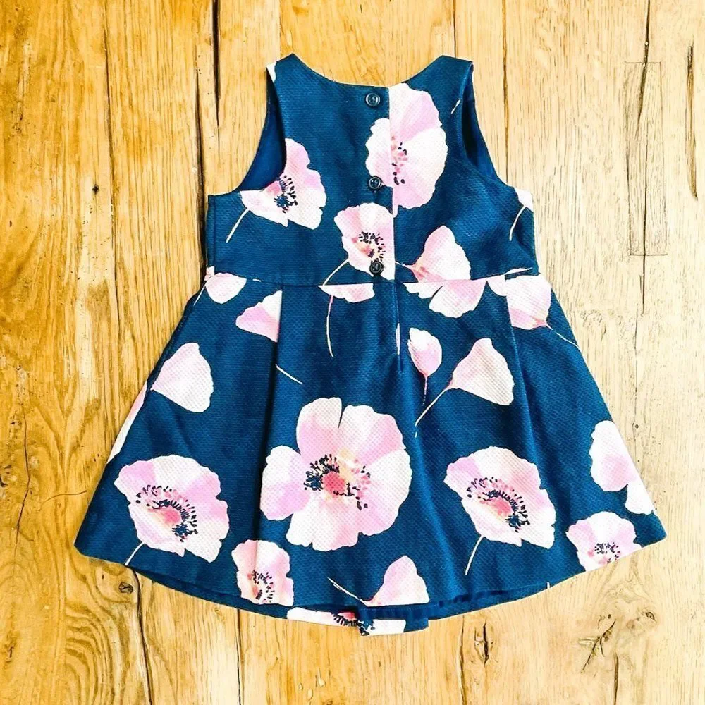 Janie & Jack Floral Pique Dress, Size 6-12M